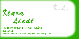 klara liedl business card